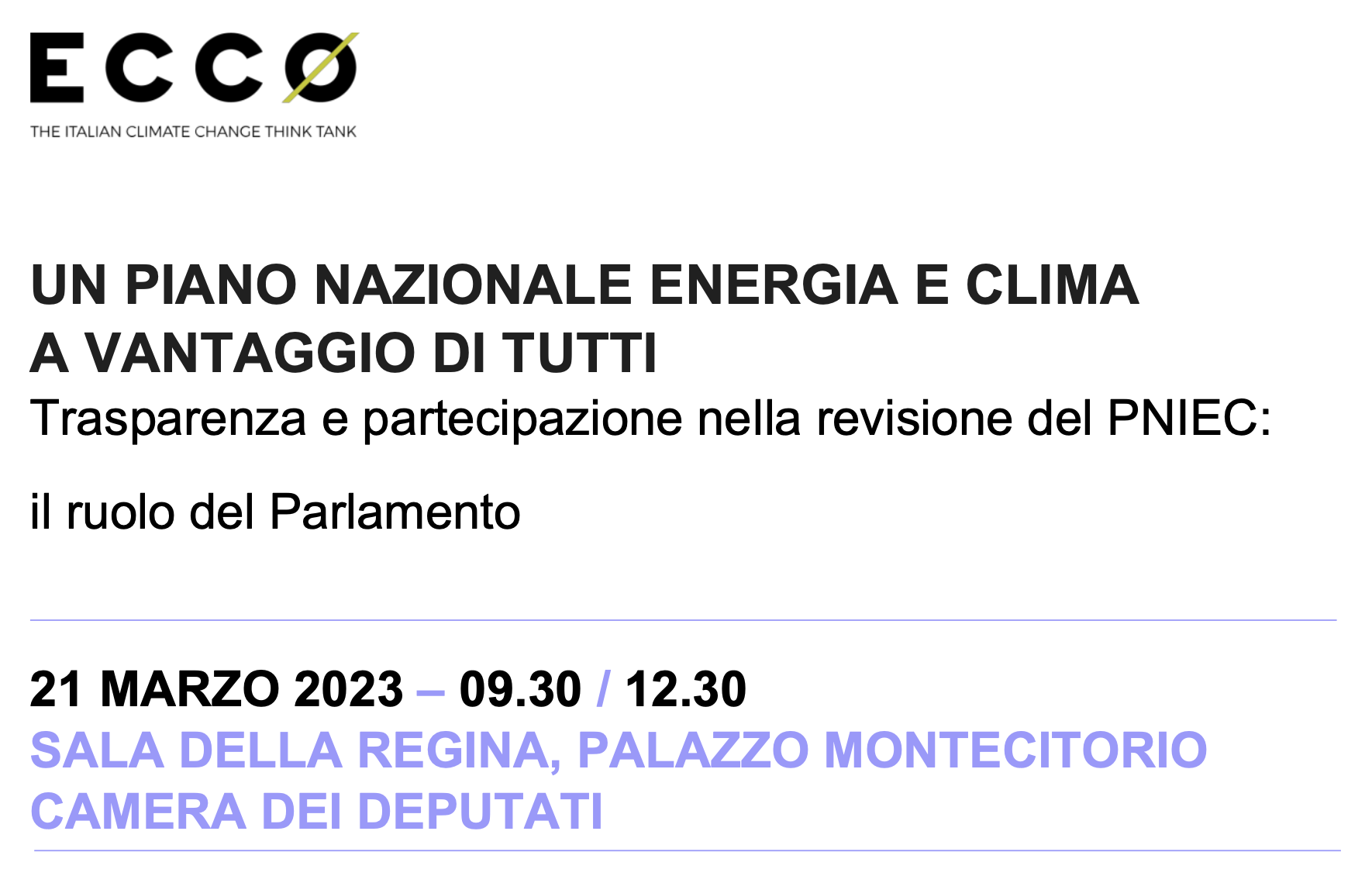 Un piano nazionale energia e clima a vantaggio di tutti